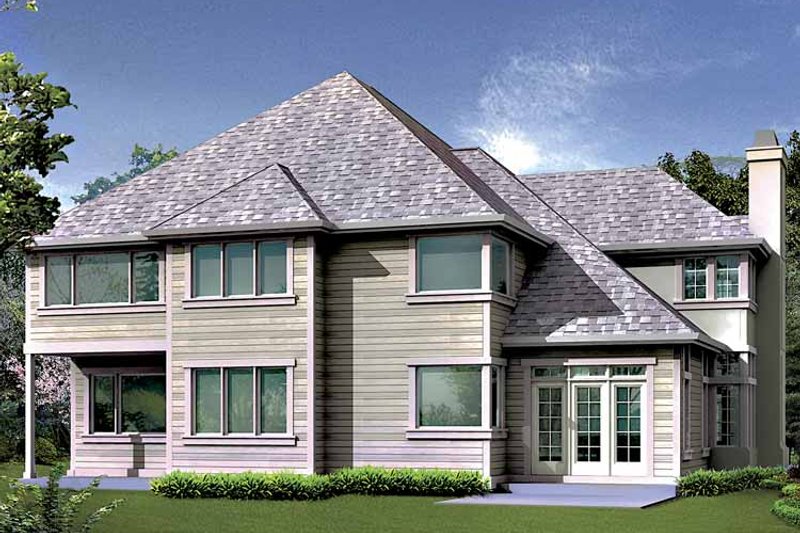Dream House Plan - Exterior - Rear Elevation 1 for Traditional House Plan #132-425 - 4 bed, 3.5 bath
