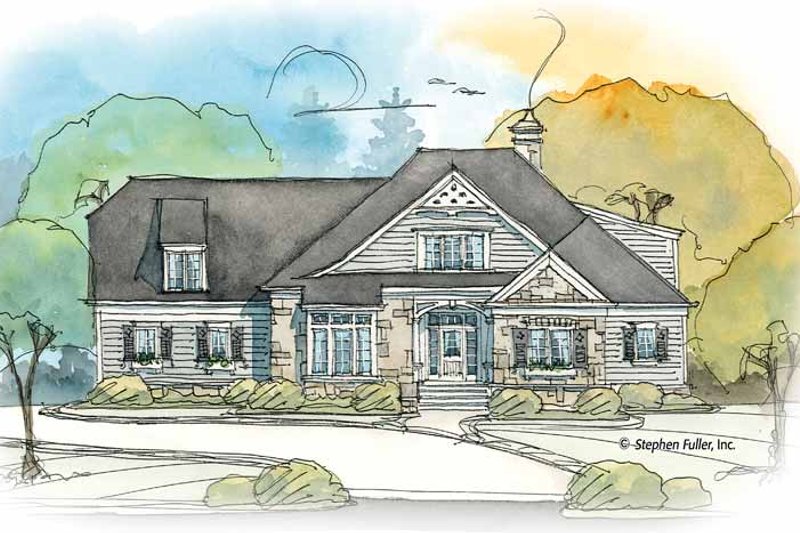 Dream House Plan - Country Exterior - Front Elevation Plan #429-373