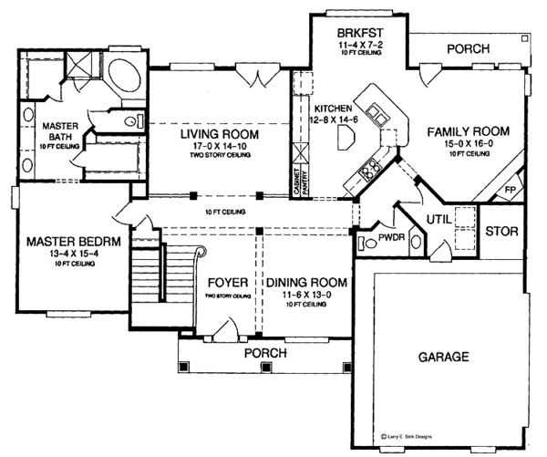 Dream House Plan - Country Floor Plan - Main Floor Plan #952-40