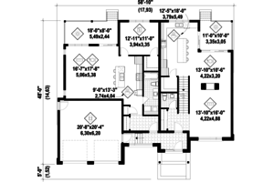 Floor Plan - Main Floor for Contemporary House Plan #25-4609 - 4 bed, 3 bath