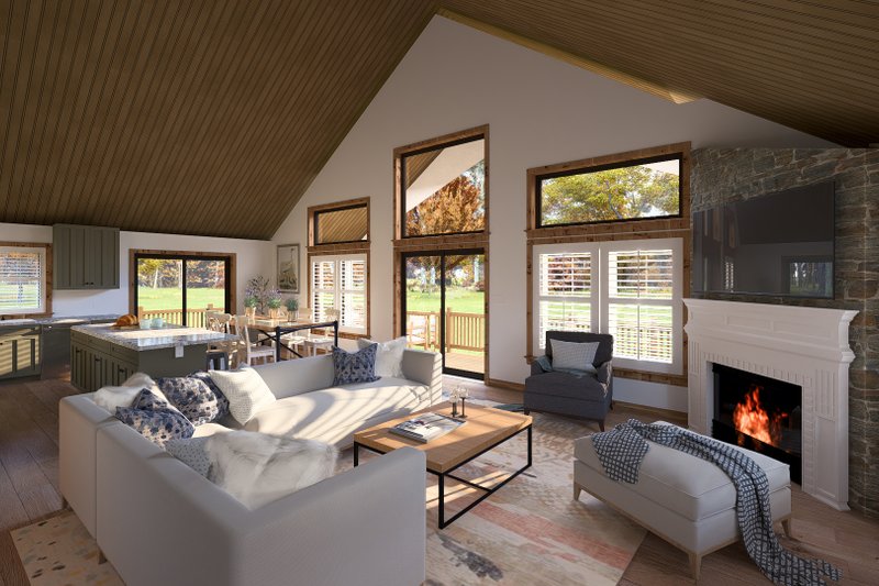 House Plan Design - Interior - Family Room 1 for Traditional House Plan #1060-409 - 2 bed, 2 bath