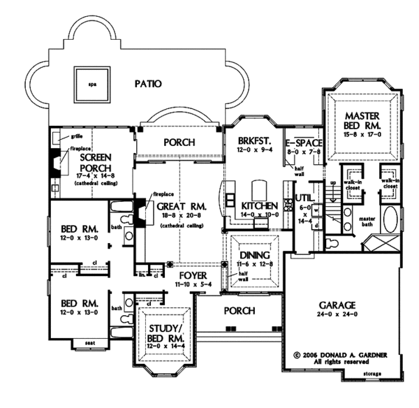 Country Floor Plan - Main Floor Plan #929-873