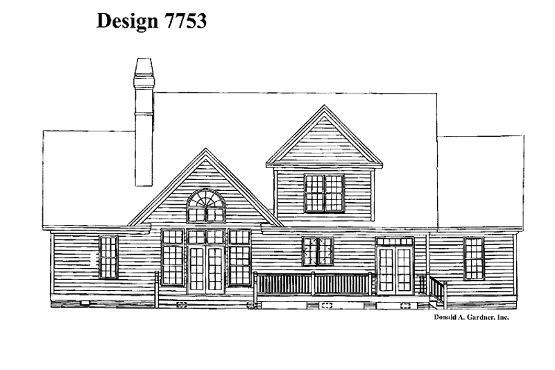 Home Plan - Exterior - Rear Elevation for Country House Plan #929-401 - 4 bed, 3.5 bath