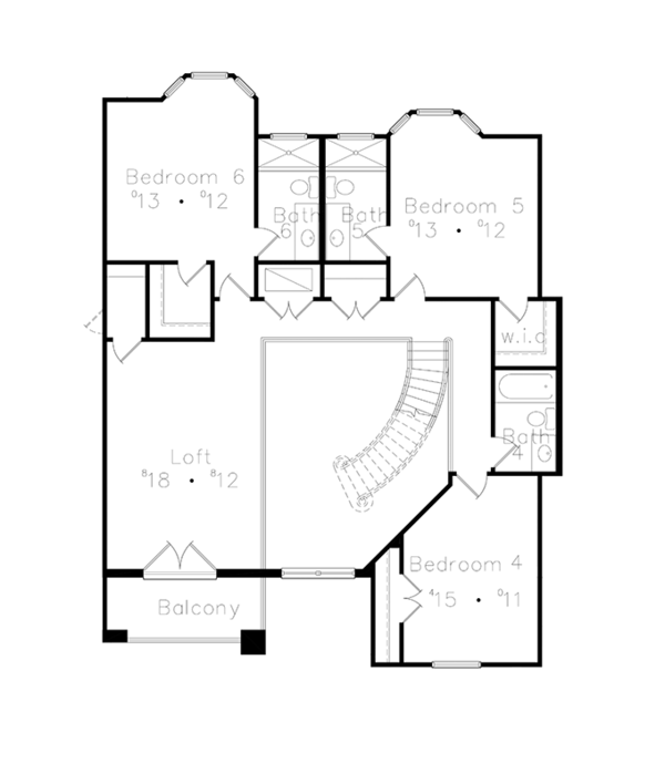 Home Plan - European Floor Plan - Upper Floor Plan #417-813