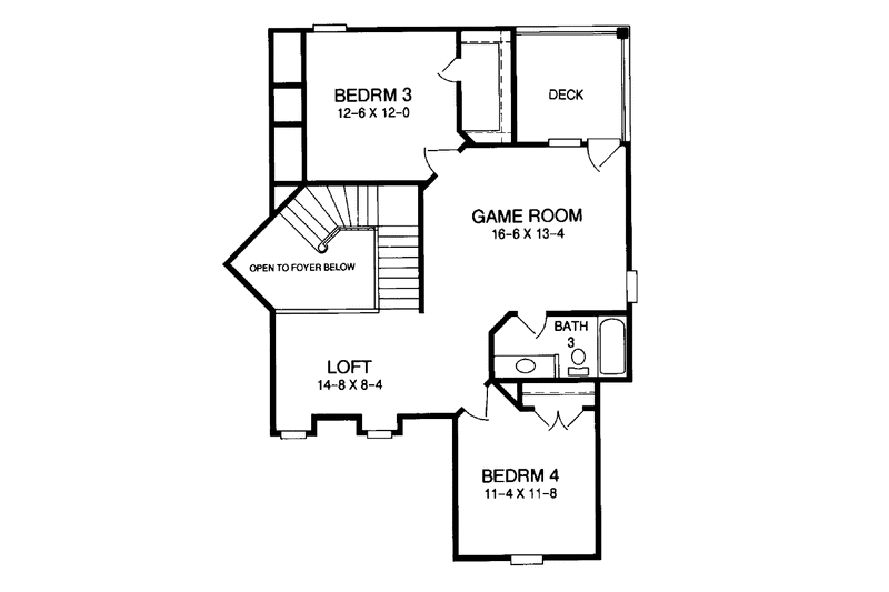 Dream House Plan - Floor Plan - Upper Floor for Traditional House Plan #952-50 - 4 bed, 3 bath
