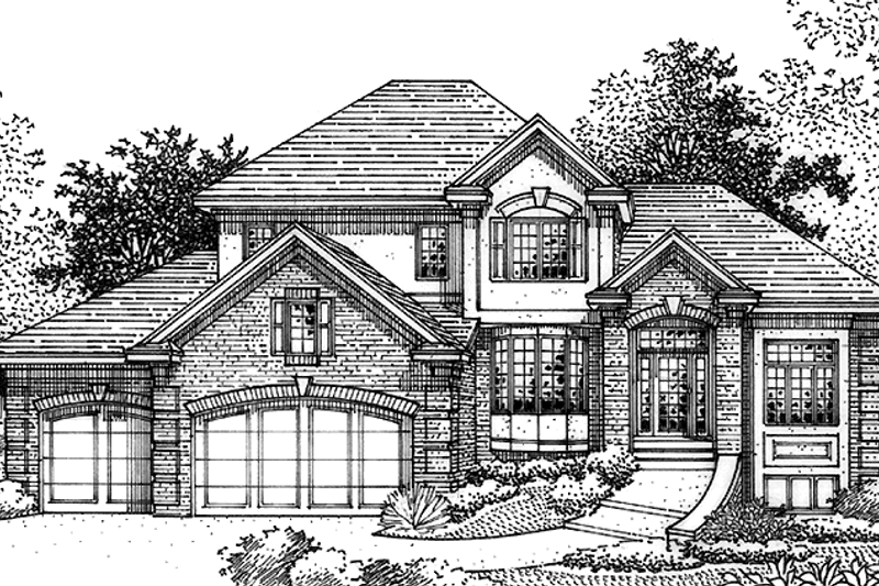 House Plan Design - Traditional Exterior - Front Elevation Plan #320-1453