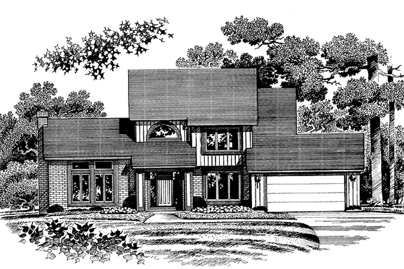 Dream House Plan - Contemporary Exterior - Front Elevation Plan #316-185