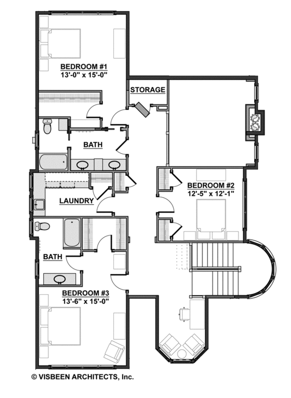 House Design - Traditional Floor Plan - Upper Floor Plan #928-271