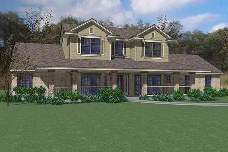 Architectural House Design - Country Exterior - Front Elevation Plan #120-234