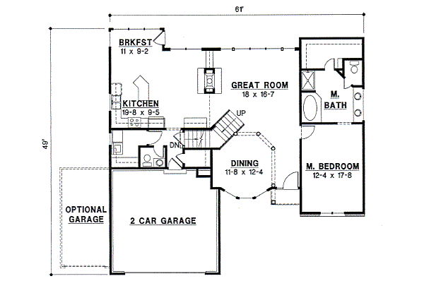 Traditional Floor Plan - Main Floor Plan #67-392