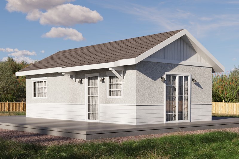 Traditional Style House Plan - 1 Beds 1 Baths 499 Sq/Ft Plan #1106-149 Exterior