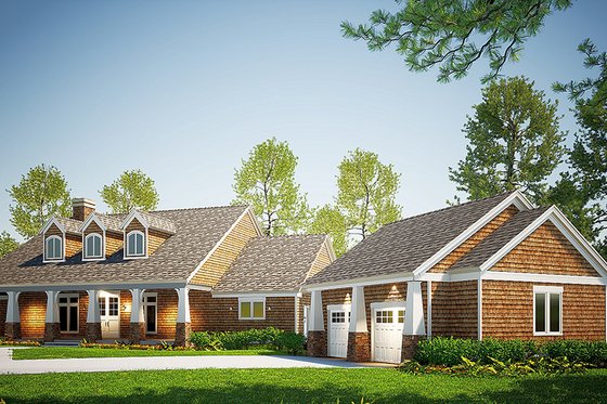 Exterior - Front Elevation 3 for European House Plan #17-2567 - 5 bed, 4.5 bath