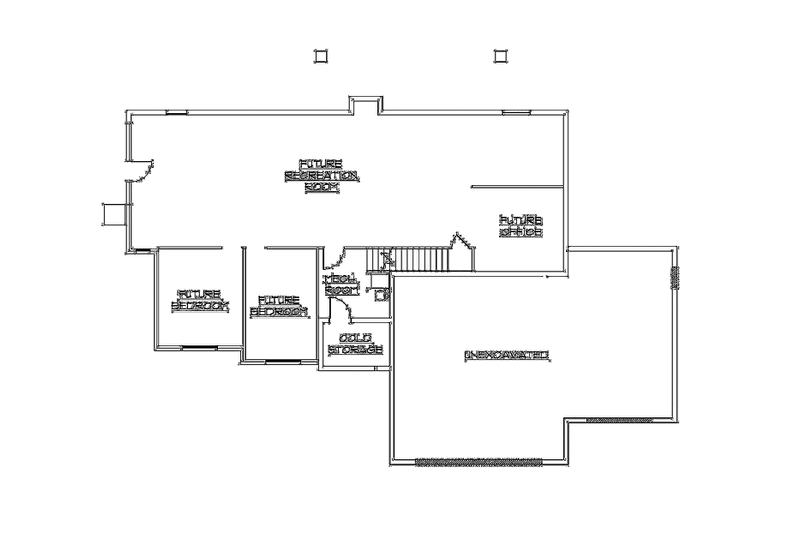 Home Plan - Floor Plan - Lower Floor for Traditional House Plan #945-92 - 3 bed, 2.5 bath