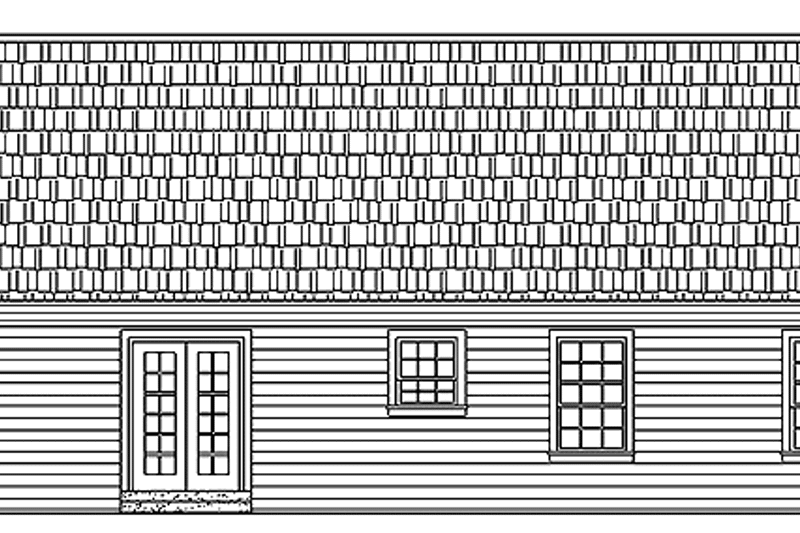 Dream House Plan - Exterior - Rear Elevation for Ranch House Plan #21-401 - 3 bed, 2 bath