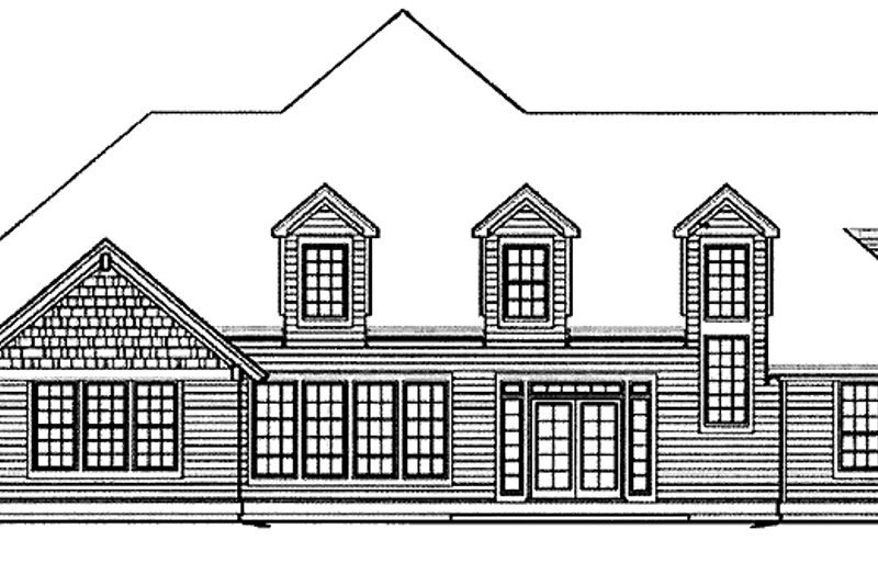 Home Plan - Exterior - Rear Elevation for Craftsman House Plan #48-810 - 4 bed, 3.5 bath