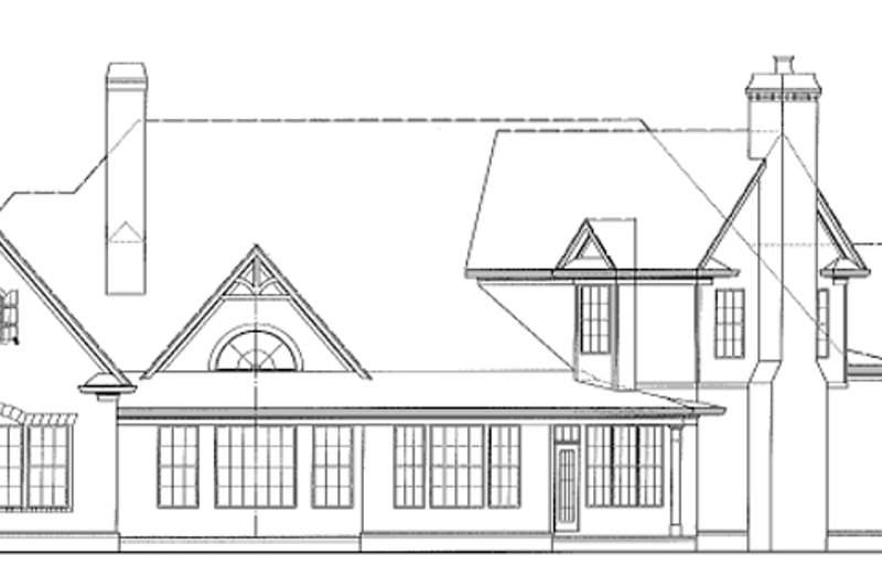 Dream House Plan - Exterior - Rear Elevation for Craftsman House Plan #54-280 - 5 bed, 4.5 bath