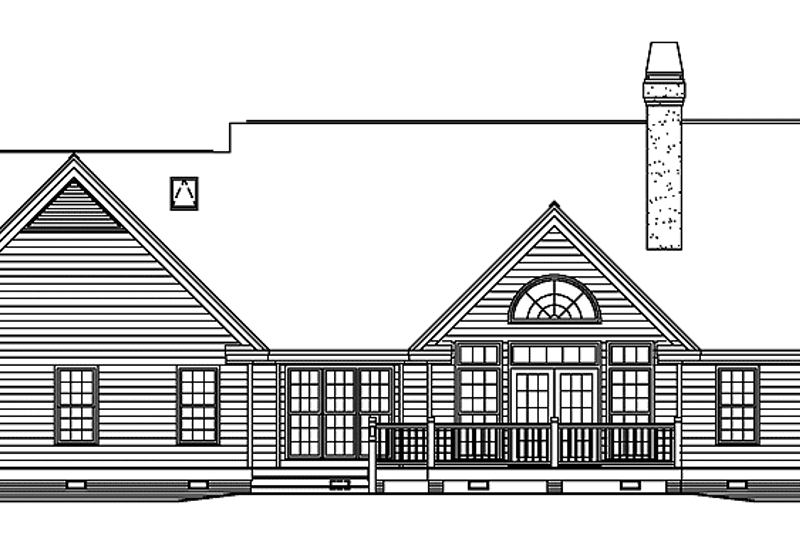 Dream House Plan - Exterior - Rear Elevation 1 for Country House Plan #929-600 - 4 bed, 2 bath