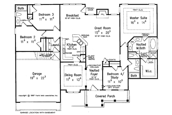 Floor Plan - Main Floor for Country House Plan #927-181 - 4 bed, 3 bath