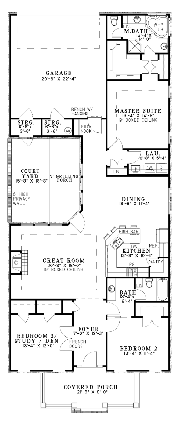 House Plan Design - Country Floor Plan - Main Floor Plan #17-2903