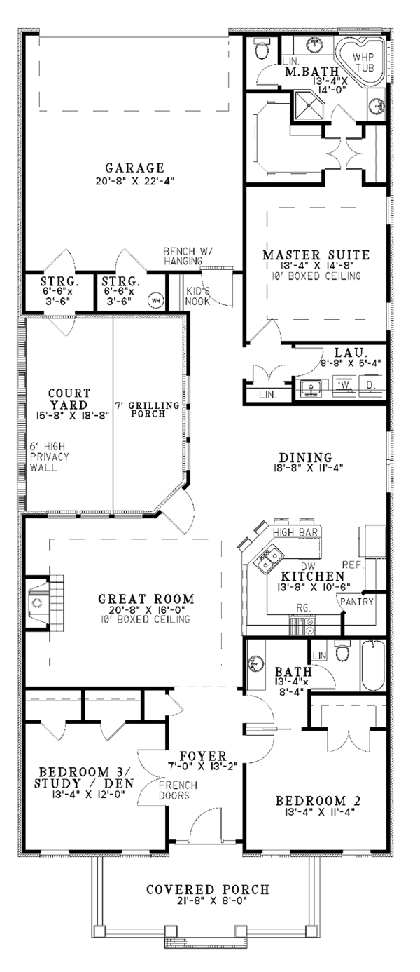 Country Floor Plan - Main Floor Plan #17-2903