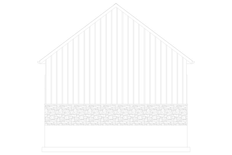 House Blueprint - Exterior - Rear Elevation 2 for Craftsman House Plan #1060-359, 0 bath