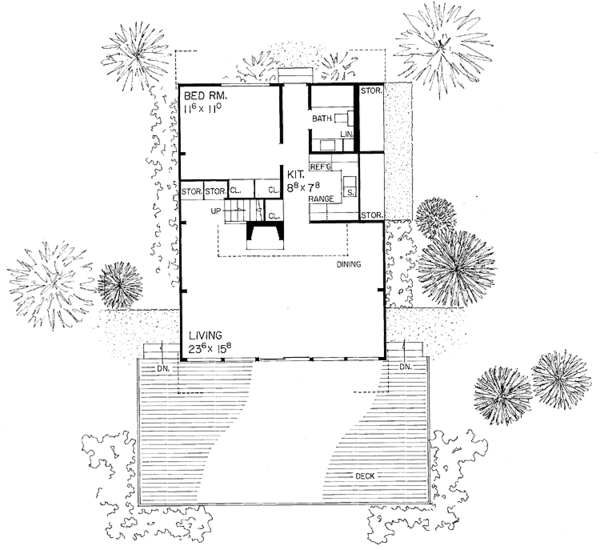 Architectural House Design - Floor Plan - Main Floor Plan #72-523