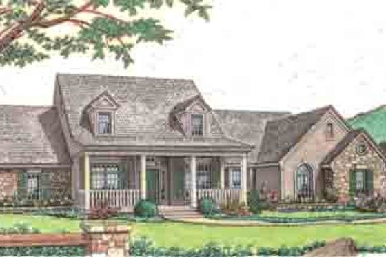 Exterior - Front Elevation for Country House Plan #310-232 - 3 bed, 2.5 bath