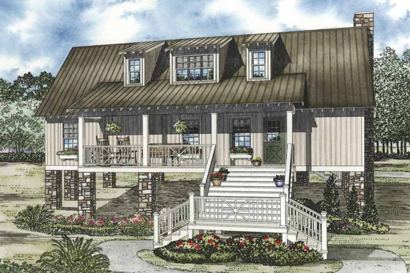 Home Plan - Country Exterior - Front Elevation Plan #17-3280