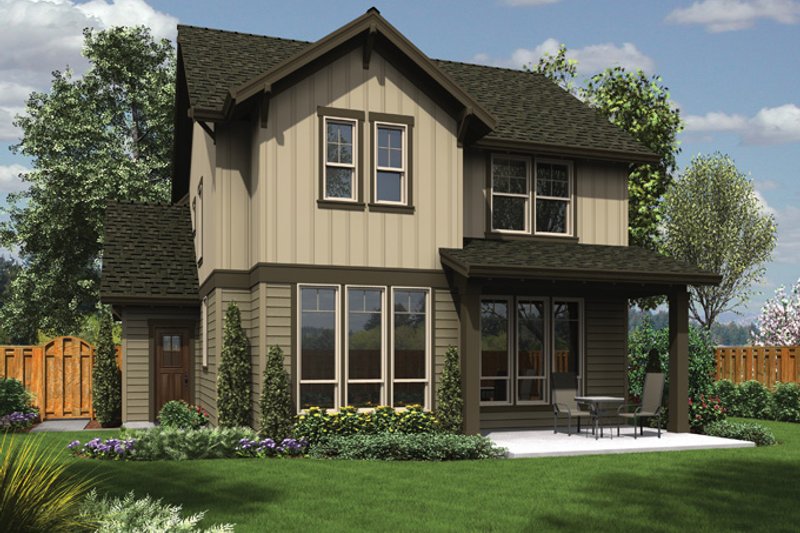 House Plan Design - Exterior - Rear Elevation for Craftsman House Plan #48-906 - 3 bed, 2.5 bath