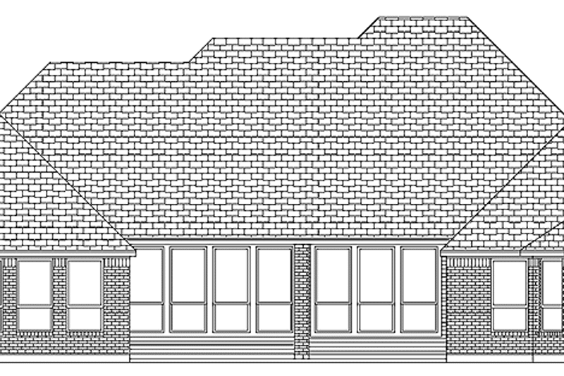 Home Plan - Exterior - Rear Elevation for Tudor House Plan #84-714 - 4 bed, 3.5 bath