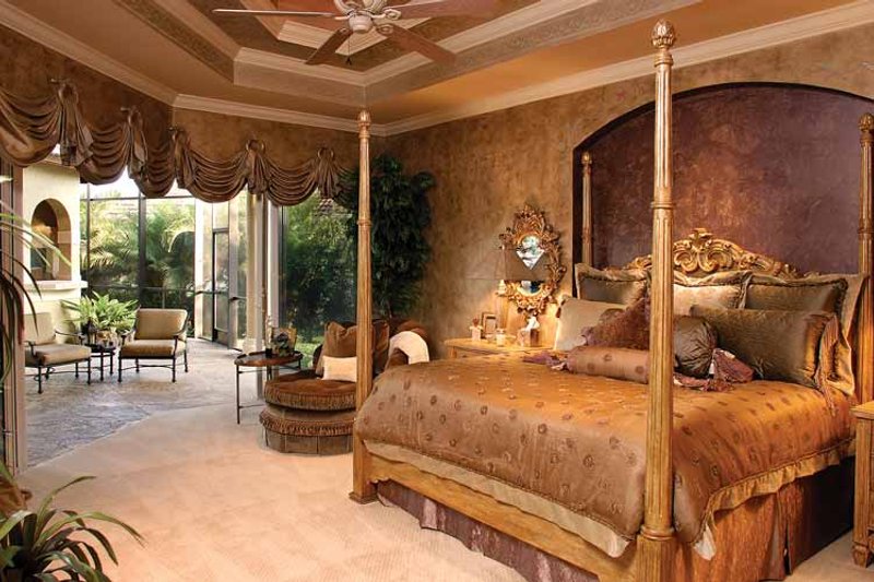 Home Plan - Interior - Master Bedroom for Mediterranean House Plan #1017-2 - 5 bed, 5.5 bath