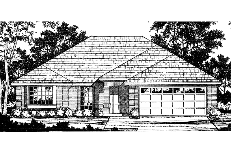 Home Plan - Exterior - Front Elevation 3 for Craftsman House Plan #40-455 - 3 bed, 2 bath