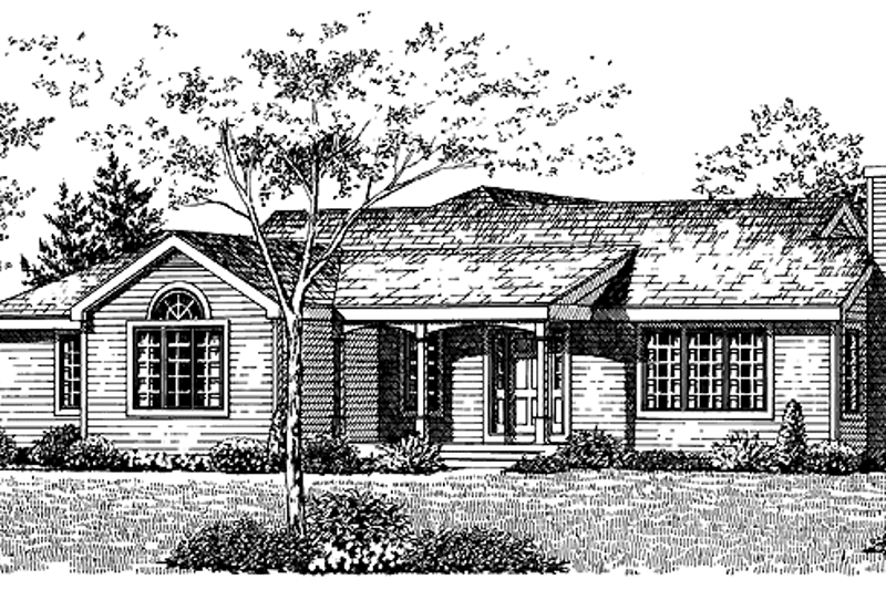 Home Plan - Country Exterior - Front Elevation Plan #456-74