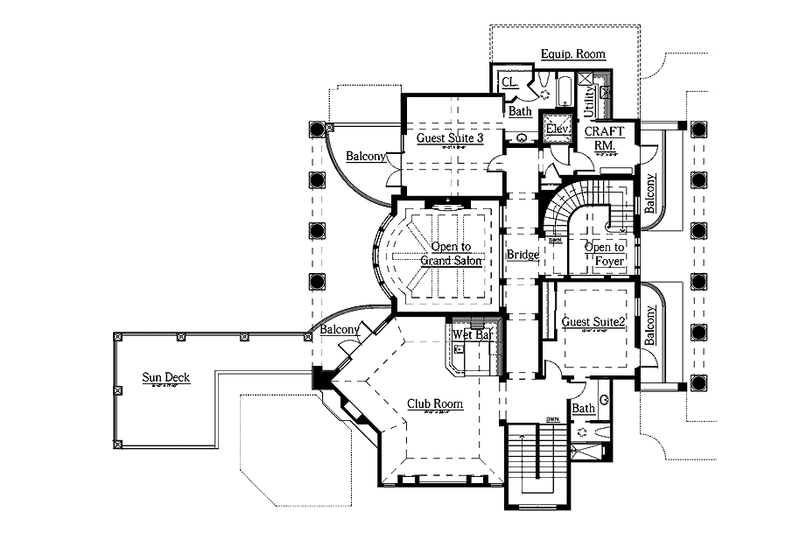 Home Plan - Floor Plan - Upper Floor for Southern House Plan #930-354 - 4 bed, 4.5 bath