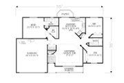 Craftsman Style House Plan - 3 Beds 2 Baths 1263 Sq/Ft Plan #53-598 