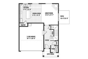 Floor Plan - Main Floor for Country House Plan #569-33 - 4 bed, 2.5 bath