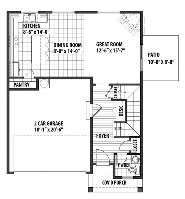 Country Floor Plan - Main Floor Plan #569-33