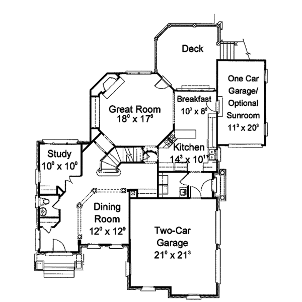 Home Plan - Classical Floor Plan - Main Floor Plan #429-282