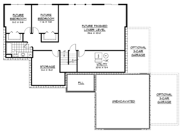 Dream House Plan - European Floor Plan - Lower Floor Plan #51-595