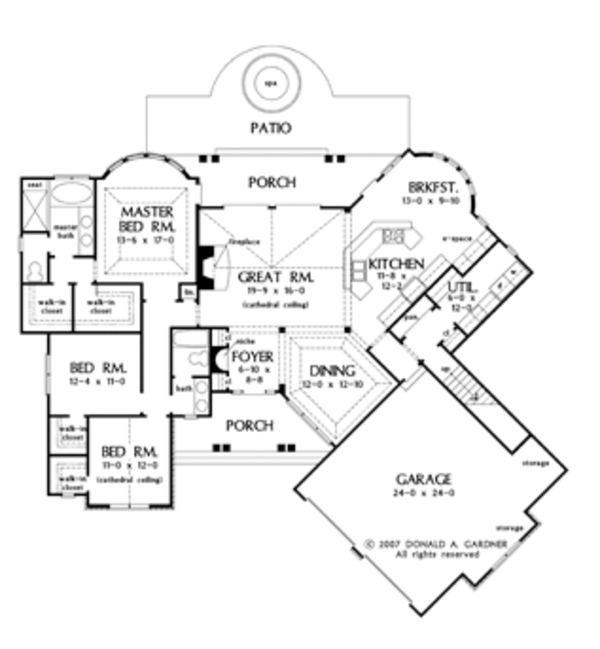 Architectural House Design - European Floor Plan - Main Floor Plan #929-904