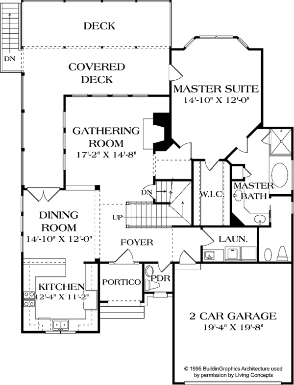 Home Plan - Traditional Floor Plan - Main Floor Plan #453-509