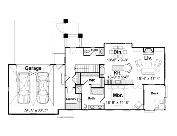 House Plan Design - Craftsman Floor Plan - Main Floor Plan #928-193
