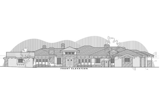 Exterior - Front Elevation 6 for Mediterranean House Plan #892-31 - 3 bed, 3.5 bath