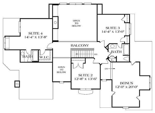 Dream House Plan - Country Floor Plan - Upper Floor Plan #453-249