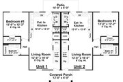 Country Style House Plan - 3 Beds 2 Baths 1245 Sq/Ft Plan #21-477 