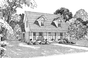 Country Exterior - Front Elevation Plan #17-2635