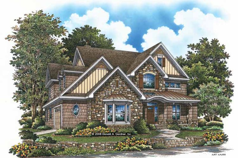 Architectural House Design - Craftsman Exterior - Front Elevation Plan #929-832