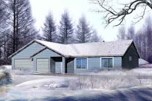 Ranch Exterior - Front Elevation Plan #1-1127