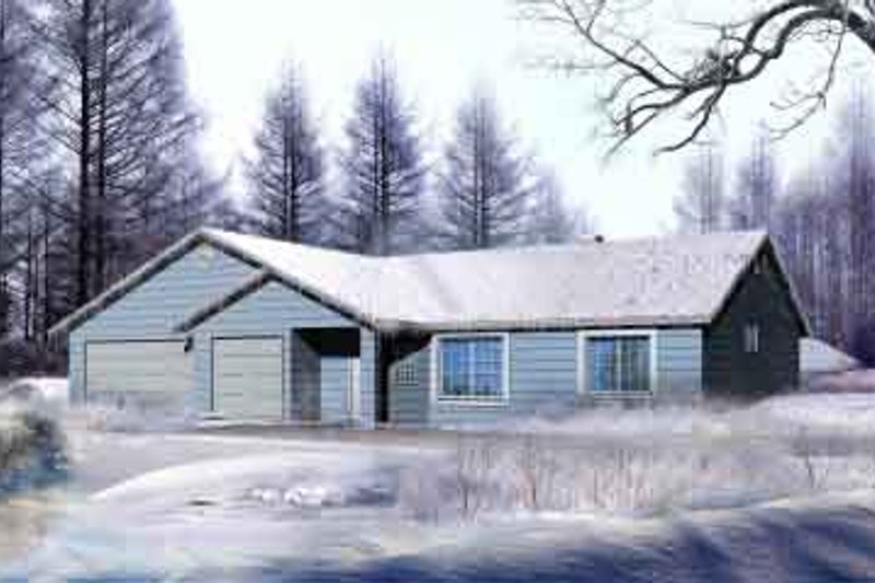 Ranch Style House Plan - 3 Beds 2 Baths 1642 Sq/Ft Plan #1-1127