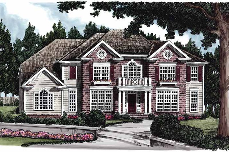 Architectural House Design - Colonial Exterior - Front Elevation Plan #927-612